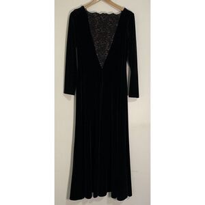 Jeffrey and Dara Evenings by Tom Barra Black Lace and Velvet Gown